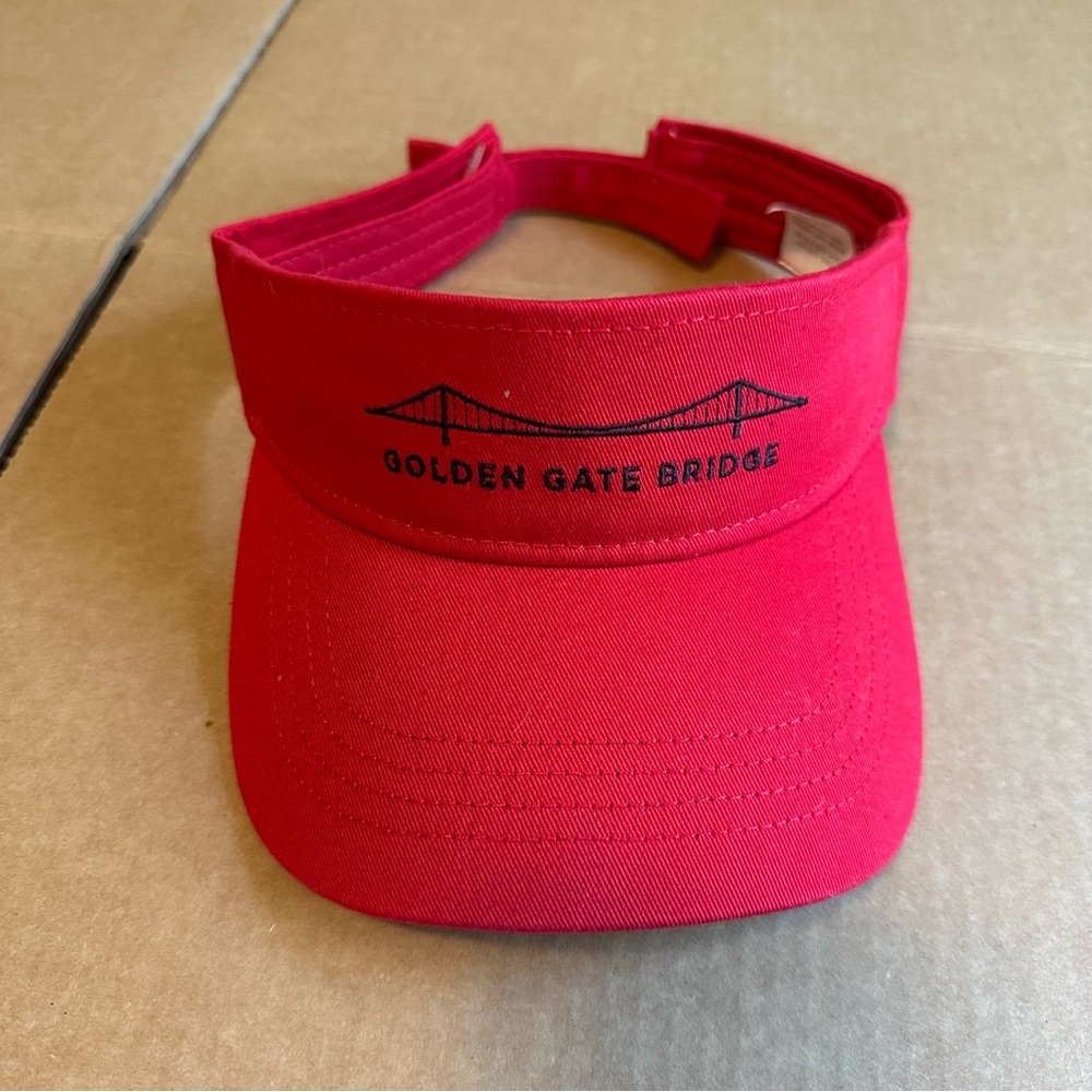 Golden Gate Bridge Red Visor Hat